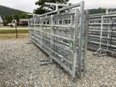 24ft X 6ft Galvanized Free Standing Corral Panels