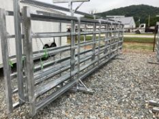 24ft X 6ft Galvanized Free Standing Corral Panels