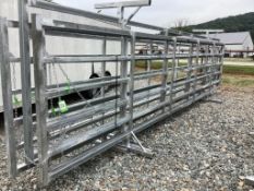 24ft X 6ft Galvanized Free Standing Corral Panels