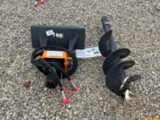 Wolverine Mini Skid Steer Mount Auger Driver and Bit
