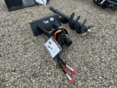 Wolverine Mini Skid Steer Mount Auger Driver and Bit