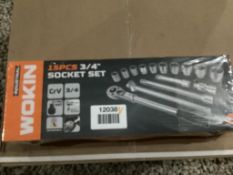 Wokin 15 Piece 3/4in Socket Set
