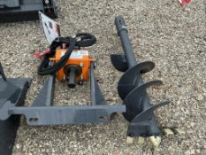 Wolverine Mini Skid Steer Mount Auger Driver and Bit