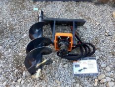 Wolverine Mini Skid Steer Mount Auger Driver and Bit