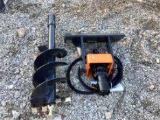 Wolverine Mini Skid Steer Mount Auger Driver and Bit