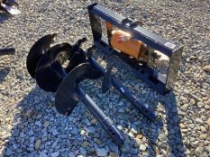 Wolverine Skid Steer Mount Auger Drive and Bits