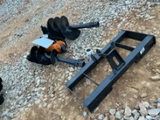 Wolverine Skid Steer Mount Auger Drive and Bits