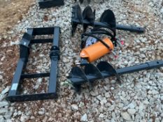 Wolverine Skid Steer Mount Auger Drive and Bits