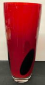 Large Hand Blown Art Glass Vase