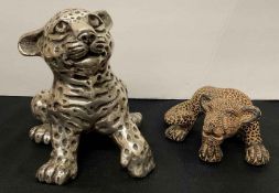 2 Leopard Figurines