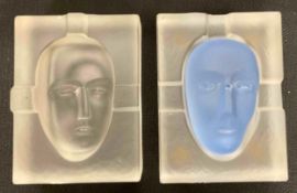 KOSTA BODA - BERTIL VALLIEN'S BRAINS & CELL - Vintage - Sandblasted Blue Glass Sculpture