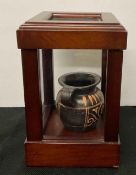Pottery Piece in Glass Display Box