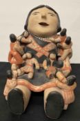 Marie Suina StoryTeller Cochiti Pottery with 9 Children