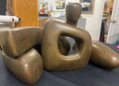 Abstract 5 Piece Bronze Sculpture