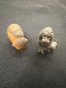 Small Bear and Dog Figurines