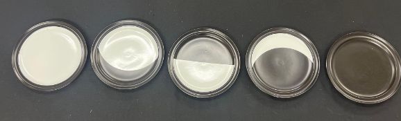 5 Plates Directing the 5 Phases of the Moon signed Audrey Irwin