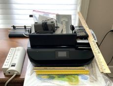 HP Envy All in One Printer Scanner with Assorted Office Supplies