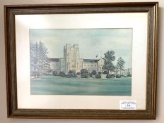 Framed Print of Burris Hall y Kenneth Harris circa 1965