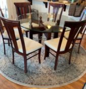 Round Oriental Style Medallion Rug