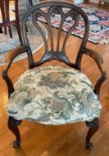 Georgian Style Mahogany Arm Chair