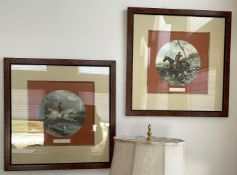 Pair of Custom Framed Hunt Prints by W. Gifhagen