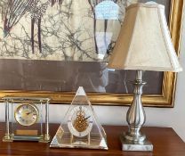 2 Anniversary Clocks with Accent Lamp