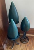 Set of 3 Iron Candle Holders