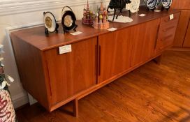Danish Mid Century Teak Console Cabinet by Skovby