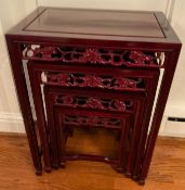 Set of 4 Nesting Rosewood Tables