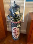 Chinese Glazed Ceramic Umbrella Stand with Dragon Motif