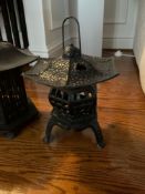 2 Cast Iron Garden Pagodas