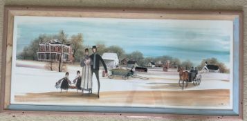 Large Signed P. Buckley Moss Print 962 of 1000 