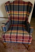 Upholstered Wing Back Chair