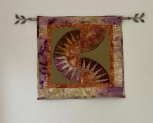 Pair of Handmade Batik Quilted Wall Hangings