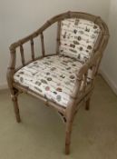 Faux Bamboo Armchair