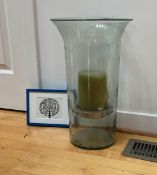 Blown Glass Candle Sconce 17 inches Tall x 10.5 Diameter