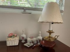 Brass Lamp with Collectobles