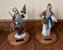Pair of Limited Edition Santa Claus Figurines