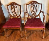 Set of 6 Shield Back Dining Chairs