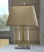 Marble Base Brass Lamp