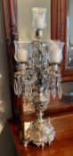 Exquisite Pair of Rococo Style Silver Plated Candelabras