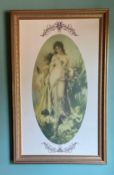 Pair of Victorian Style Cherub Portraits 29.5 x 18.5