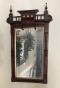 Victorian Carved Wood Hanging Mirror