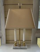 Marble Based Brass Lamp