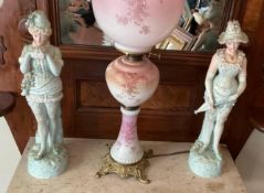 Pair of Antique Bisque Porcelain Figurines