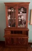 Antique Leaded Glass Front Secretary