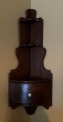 Corner Shelf with Drawer and Wooden Wall Shelf