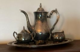 4 Piece Silver Plated Tea Service