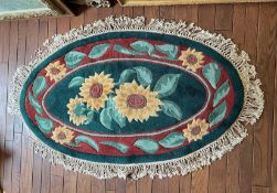 Oval Sunflower Rug