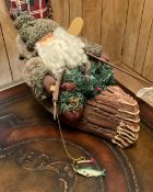 Fishing Santa in Canoe